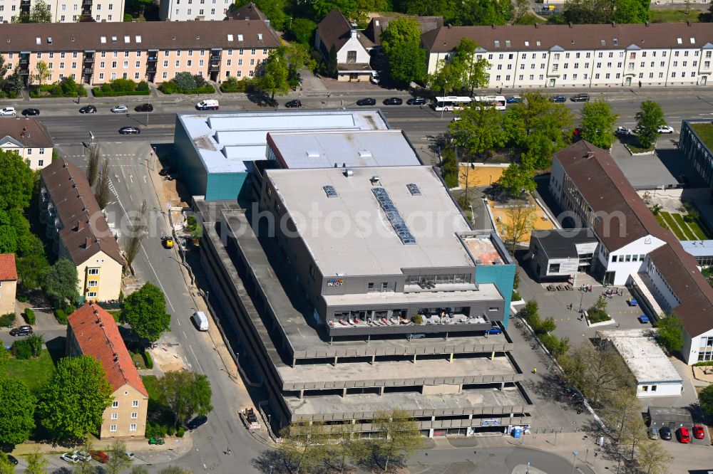 Aerial image Wolfsburg - Building of the sports and fitness center INJOY on street Heinrich-Heine-Strasse in the district Stadtmitte in Wolfsburg in the state Lower Saxony, Germany