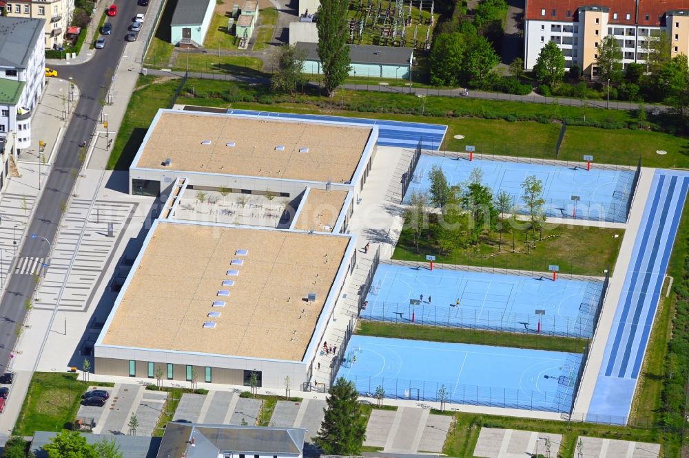 Dresden from above - Building of the sports and fitness center on Kipsdorfer Strasse in the district Tolkewitz in Dresden in the state Saxony, Germany