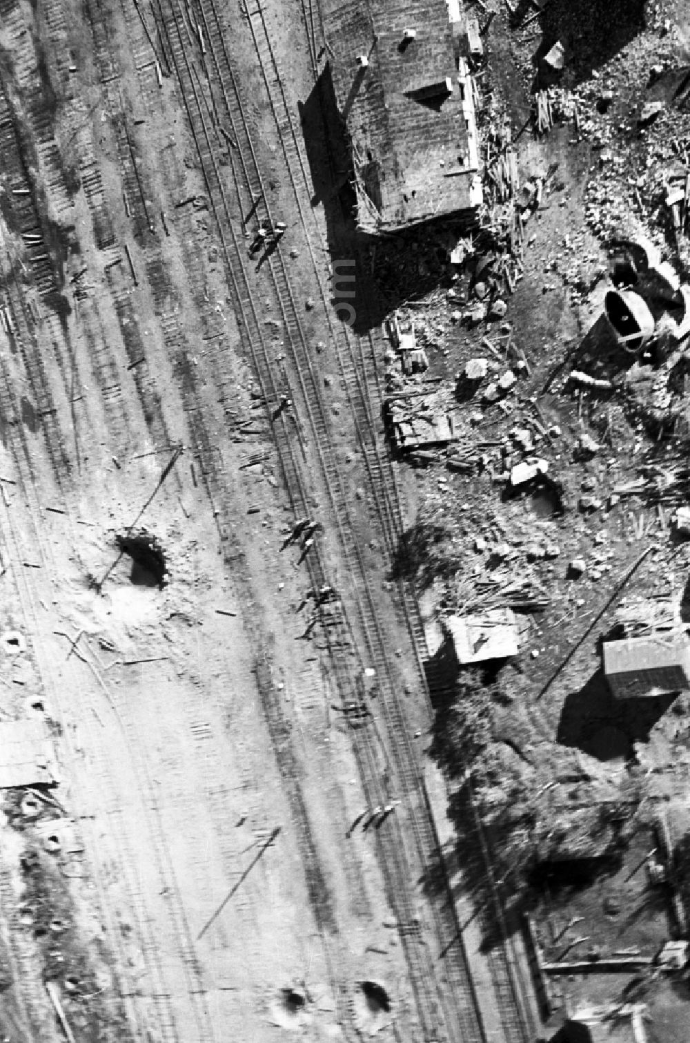 Aerial photograph Luhansk - Hits and damage documentation of the acts of war from attacks by the german air force in Luhansk Donezk in Ukraine