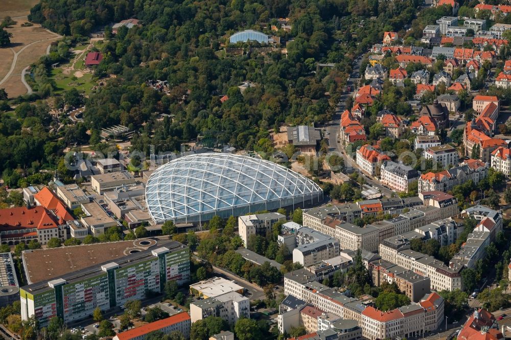 Leipzig from above - View of the Gondwanaland in Leipzig in the state of Saxony