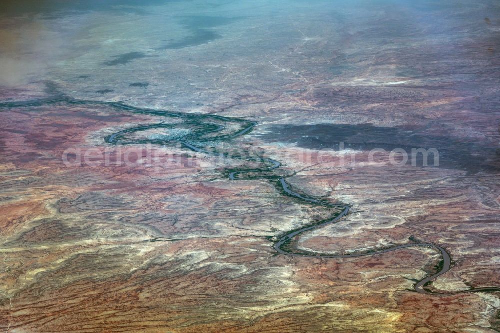 Luuq from the bird's eye view: Riparian zones on the course of the river Juba River in Luuq in Gedo, Somalia