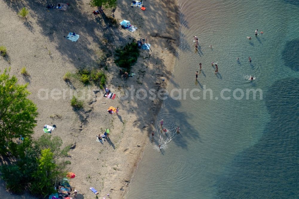 Markranstädt from above - Beach areas on the on Kulkwitzer See in the district Goehrenz in Markranstaedt in the state Saxony, Germany