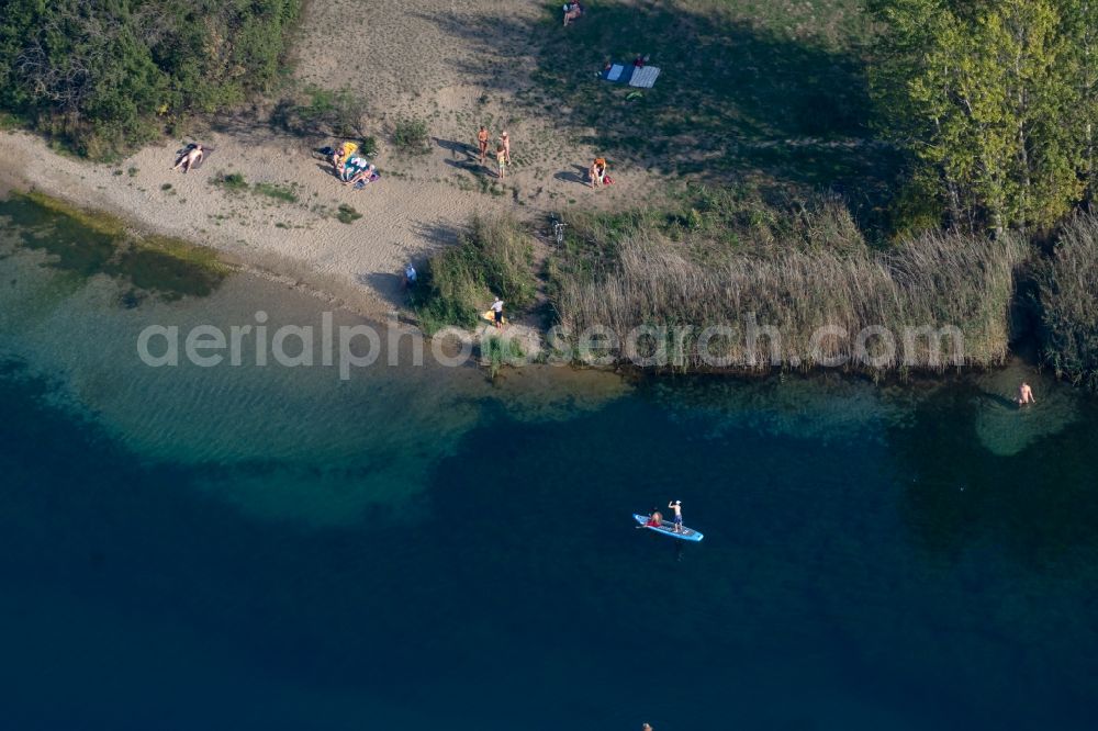 Aerial photograph Markranstädt - Beach areas on the on Kulkwitzer See in Markranstaedt in the state Saxony, Germany