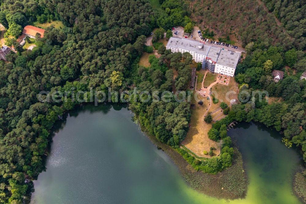 Aerial photograph Biesenthal - Beach areas on the Grosser Wukensee in Biesenthal in the state Brandenburg, Germany