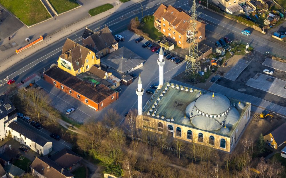 Aerial photograph Hamm - Mosque construction site D.I.T.I.B. Ulu-Moschee in the destrict Herringen in Hamm at Ruhrgebiet in the state North Rhine-Westphalia