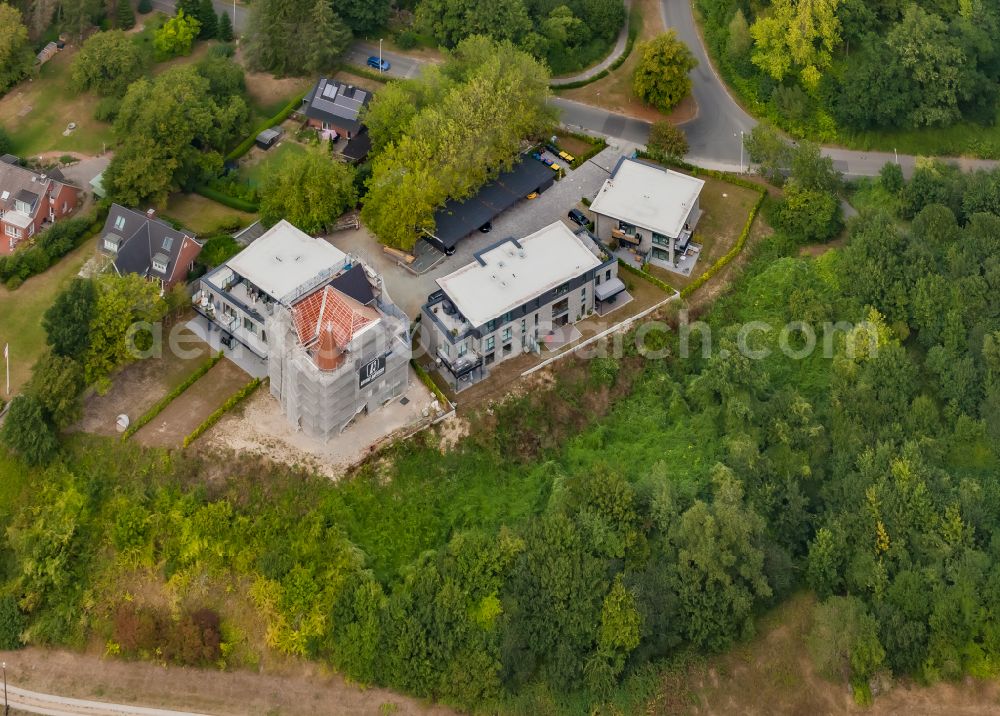 Altenholz from above - Construction for the reconstruction and expansion of the old buildings Villa Hoheneck on street Friedrich-Voss-Ufer in Altenholz in the state Schleswig-Holstein, Germany