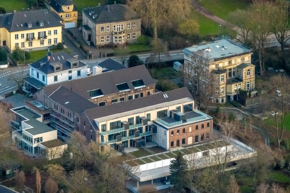 Aerial image Bommern - Reconstruction and renovation of the factory site of the old factory to a residential area with city lofts on Ruhrstrasse in Bommern at Ruhrgebiet in the state North Rhine-Westphalia, Germany