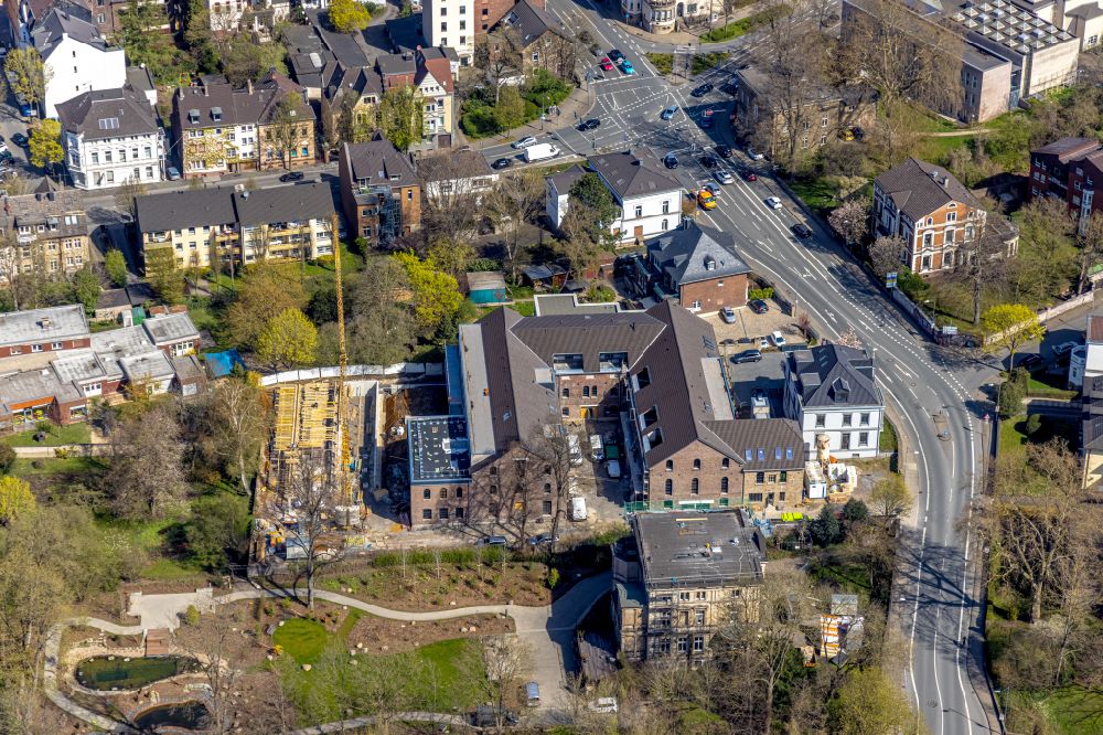 Aerial photograph Witten - Reconstruction and renovation of the factory site of the old factory to a residential area with city lofts on Ruhrstrasse in Witten at Ruhrgebiet in the state North Rhine-Westphalia, Germany