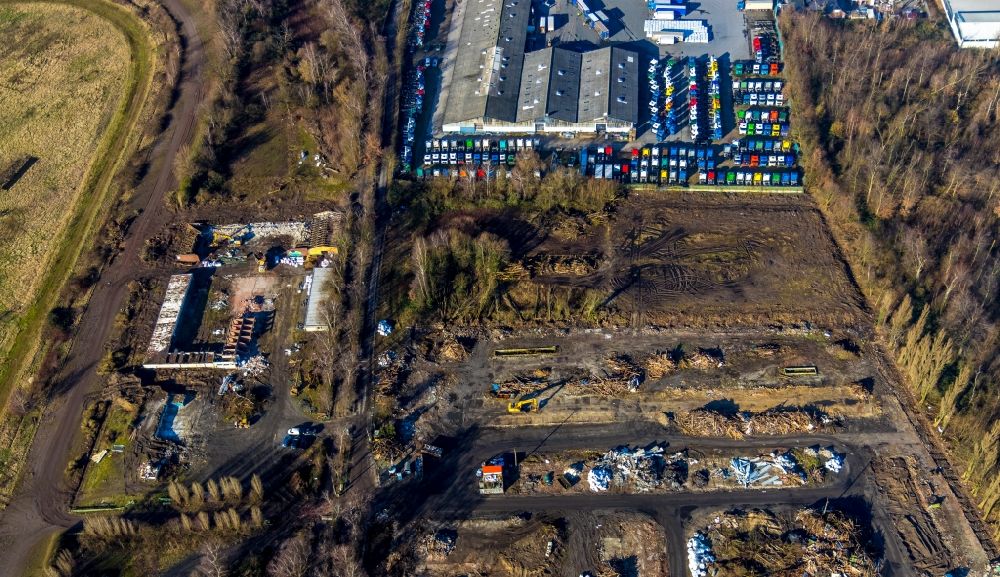 Recklinghausen from above - Development, demolition and renovation work on the site of the former racetrack - Trabrennbahn in Recklinghausen in the state North Rhine-Westphalia, Germany