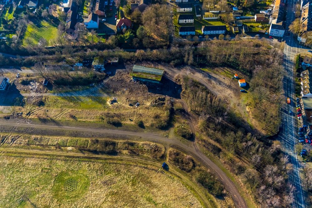Aerial photograph Recklinghausen - Development, demolition and renovation work on the site of the former racetrack - Trabrennbahn in Recklinghausen in the state North Rhine-Westphalia, Germany