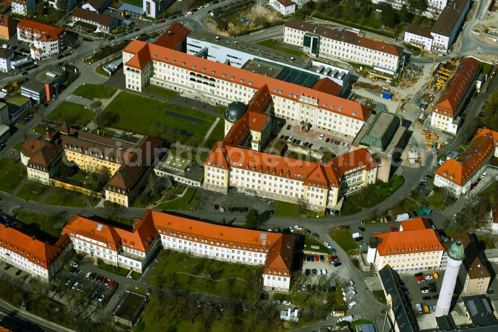 Aerial image Würzburg - Hospital grounds of the Clinic UKW in Wuerzburg in the state Bavaria, Germany