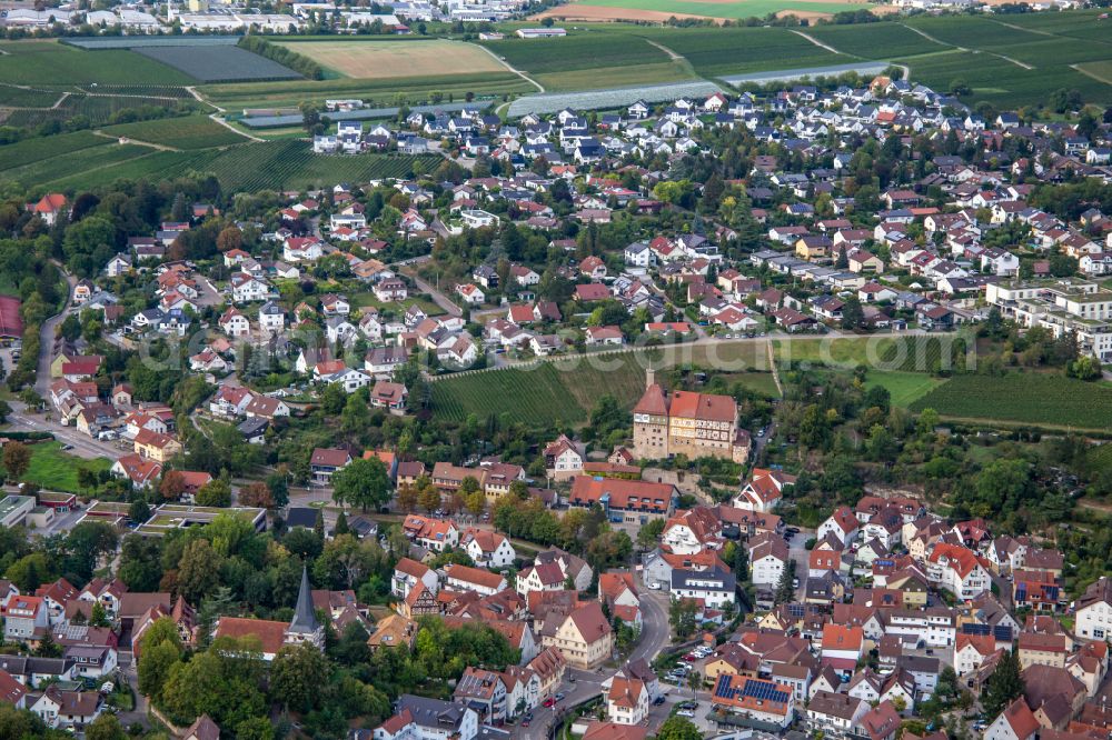 Talheim from above - Castle Unteres Schloss in Talheim in the state Baden-Wuerttemberg, Germany