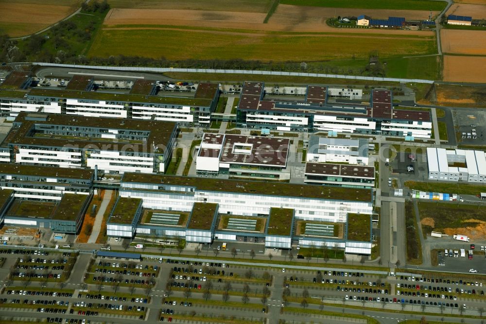 Aerial image Abstatt - Administration building of the company Bosch Engineering GmbH on Robert-Bosch-Allee in Abstatt in the state Baden-Wurttemberg, Germany