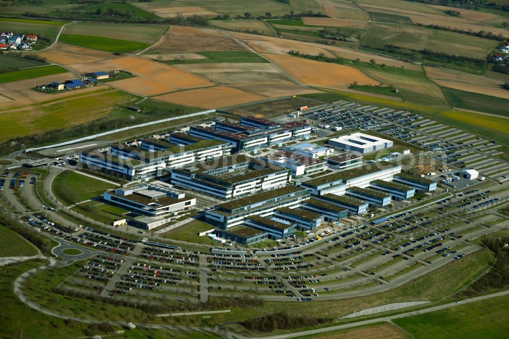 Aerial photograph Abstatt - Administration building of the company Bosch Engineering GmbH on Robert-Bosch-Allee in Abstatt in the state Baden-Wurttemberg, Germany