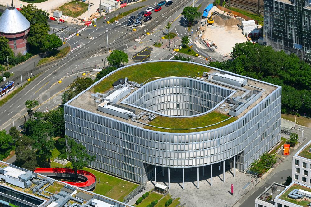 Aerial image Darmstadt - Administration building of the company Deutsche Telekom - Future Campus on street Heinrich-Hertz-Strasse in Darmstadt in the state Hesse, Germany