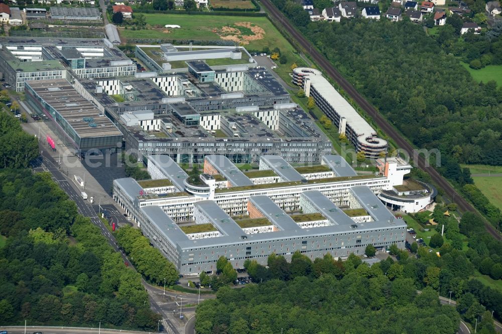 Aerial image Bonn - Administration building of the company Deutsche Telekom on Landgrabenweg in the district Beuel in Bonn in the state North Rhine-Westphalia, Germany