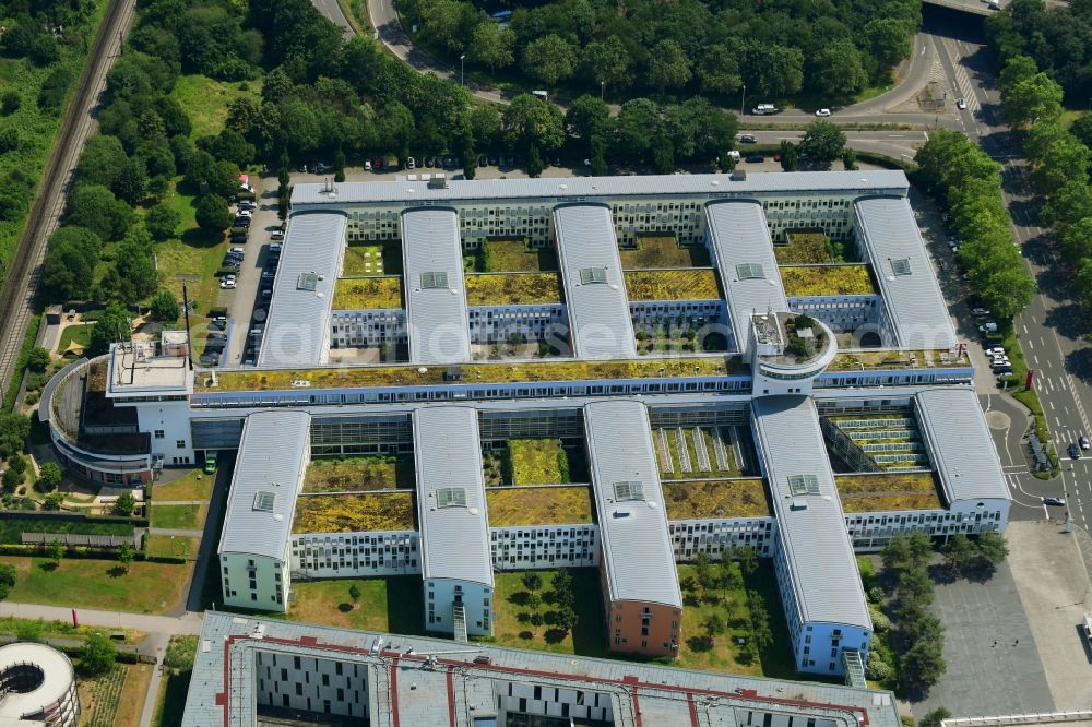 Aerial photograph Bonn - Administration building of the company Deutsche Telekom on Landgrabenweg in the district Beuel in Bonn in the state North Rhine-Westphalia, Germany