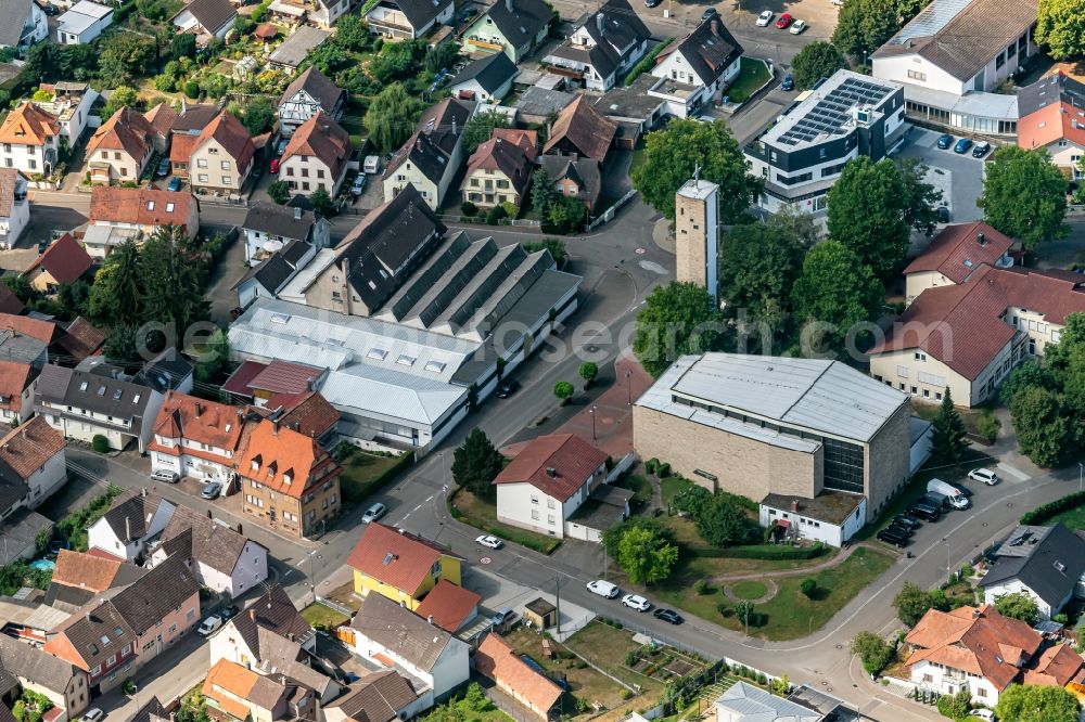 Kippenheim from the bird's eye view: Administration building of the company Emil Buehler GmbH & Co KG in Kippenheim in the state Baden-Wuerttemberg, Germany