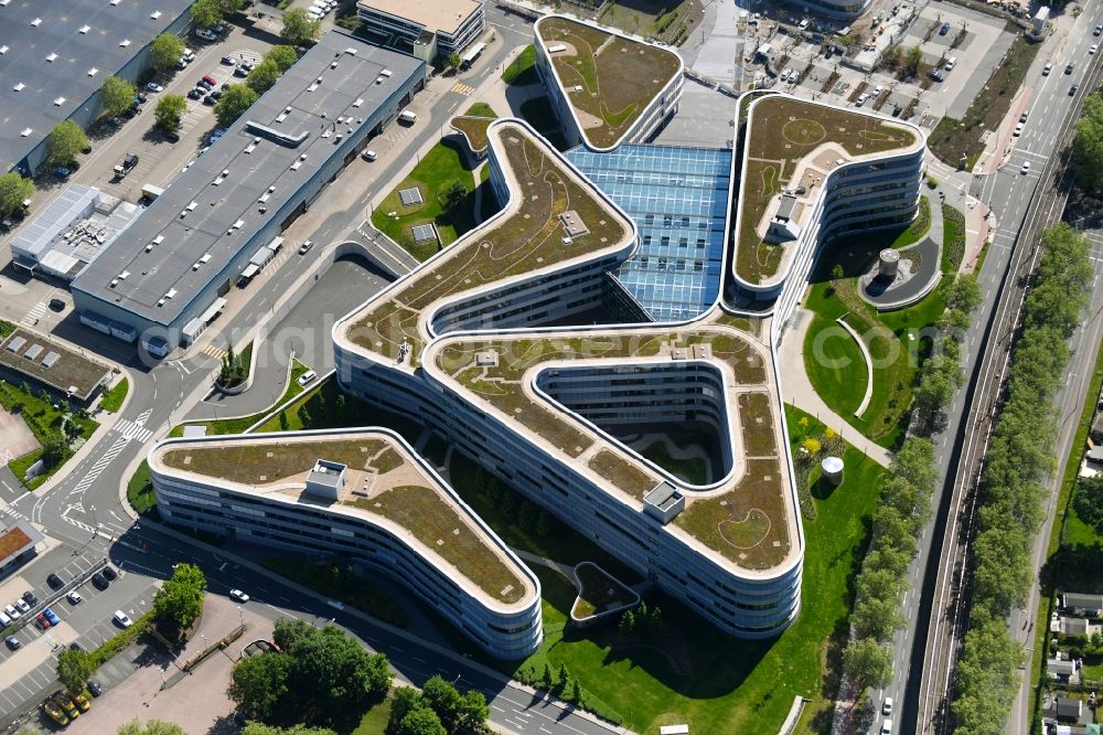 Aerial image Köln - Administration building of the company RheinEnergie AG on Parkguertel in the district Ehrenfeld in Cologne in the state North Rhine-Westphalia, Germany