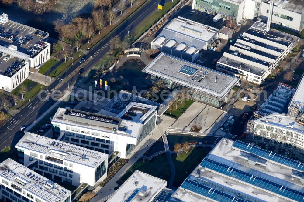 Göttingen from the bird's eye view: Administration building of the company of Sartorius AG in Goettingen in the state Lower Saxony, Germany