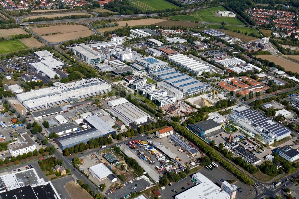 Aerial photograph Göttingen - Administration building of the company of Sartorius AG in Goettingen in the state Lower Saxony, Germany
