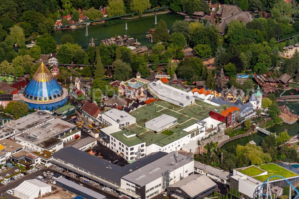Aerial image Rust - Event location in Rust in the state Baden-Wurttemberg, Germany