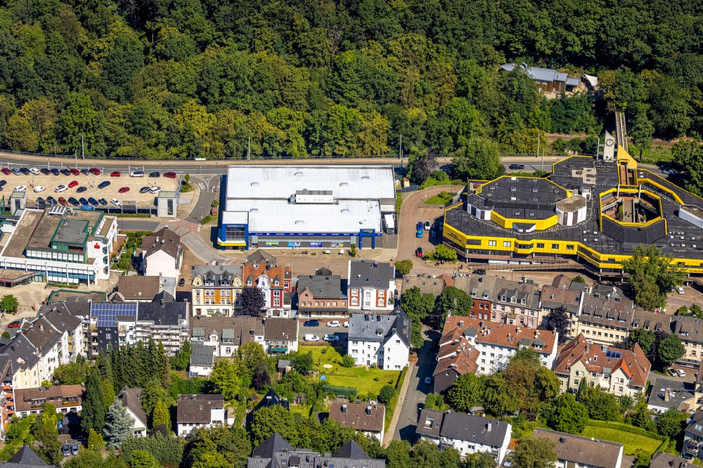 Aerial image Ennepetal - Building of the indoor arena Haus Ennepetal on street Gasstrasse in Ennepetal at Ruhrgebiet in the state North Rhine-Westphalia, Germany