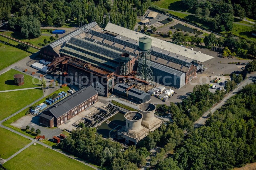 Aerial image Bochum - Building of the event hall of the Jahrhunderthalle Bochum in the district Innenstadt in Bochum at Ruhrgebiet in the state of North Rhine-Westphalia