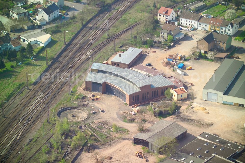 Aerial photograph Dillingen/Saar - Building of the indoor arena Lokschuppen in Dillingen/Saar in the state Saarland, Germany