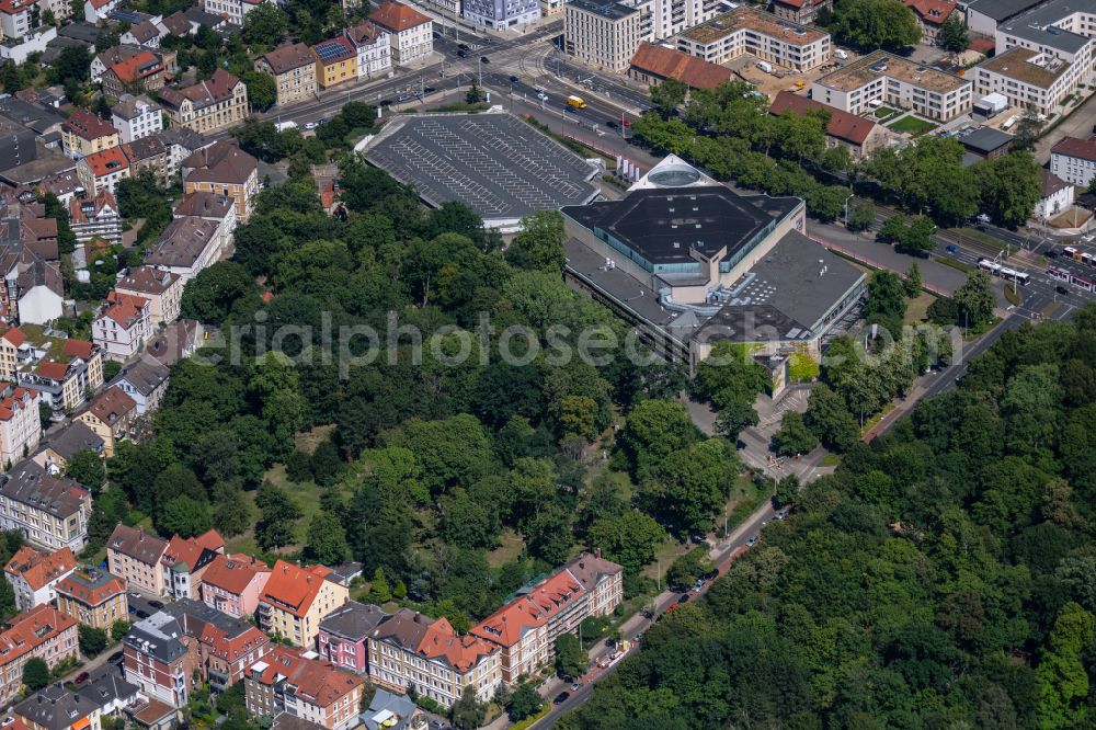 Aerial image Braunschweig - Building of the indoor arena Stadthalle in the district St. Leonhard in Brunswick in the state Lower Saxony, Germany