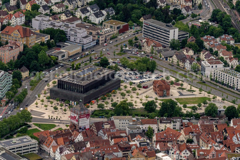 Aerial image Reutlingen - Building of the indoor arena Stadthalle in Reutlingen in the state Baden-Wurttemberg, Germany