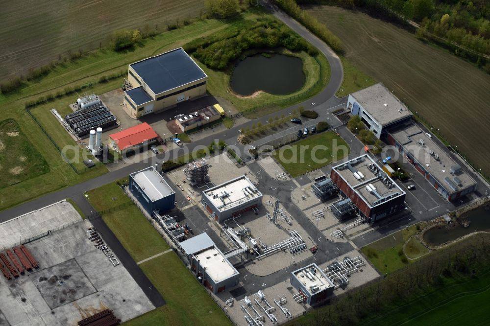 Aerial photograph Rüdersdorf - Compressor Stadium and pumping station for natural gas of EWE AG in Ruedersdorf in the state Brandenburg