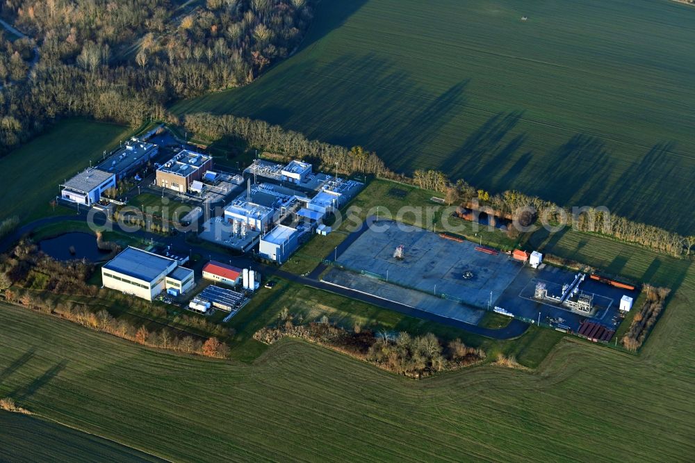 Aerial image Rüdersdorf - Compressor Stadium and pumping station for natural gas of EWE AG in Ruedersdorf in the state Brandenburg
