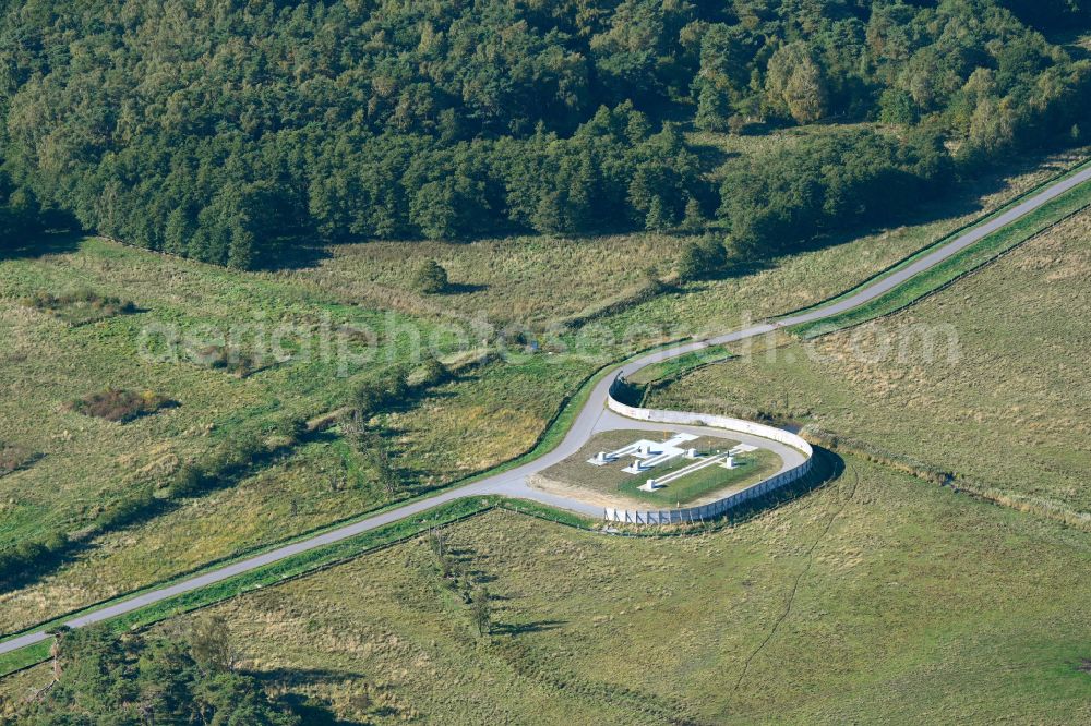 Lubmin from above - Compressor Stadium and pumping station for natural gas Nordstream in Lubmin in the state Mecklenburg - Western Pomerania, Germany