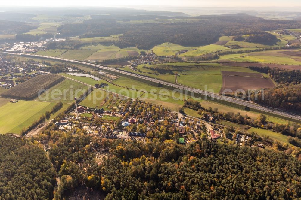 Aerial photograph Geiselwind - Leisure Centre - Amusement Park Freizeit-Land Geiselwind in Geiselwind in the state Bavaria, Germany