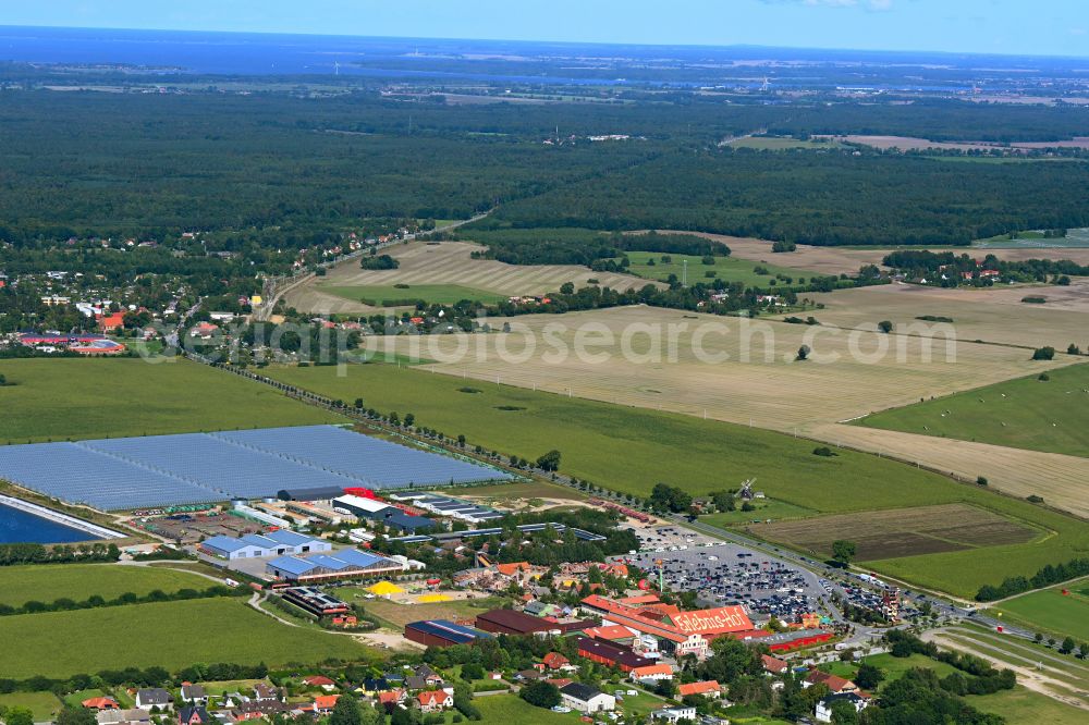 Aerial image Rövershagen - Amusement park Karls Erlebnishof in Roevershagen in the state Mecklenburg-Vorpommern, Germany