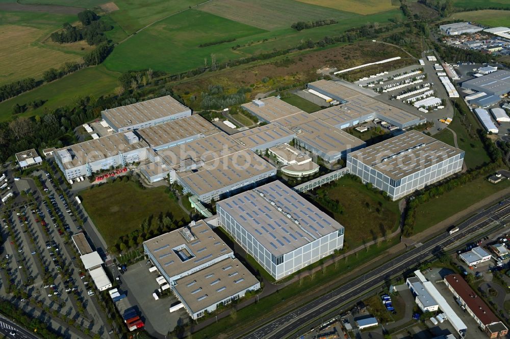 Aerial photograph Haldensleben - Building complex and distribution center on the site of Hermes HUB in Haldensleben in the state Saxony-Anhalt, Germany