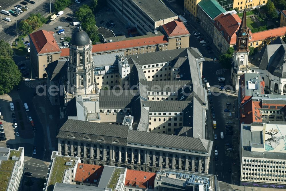 Aerial image Berlin - Administration building Altes Stadthaus - Old Town Hall - on Molkenmarkt in the Mitte part of Berlin in Germany. The building with its distinct tower and dome is the seat of the senate of interior of Berlin