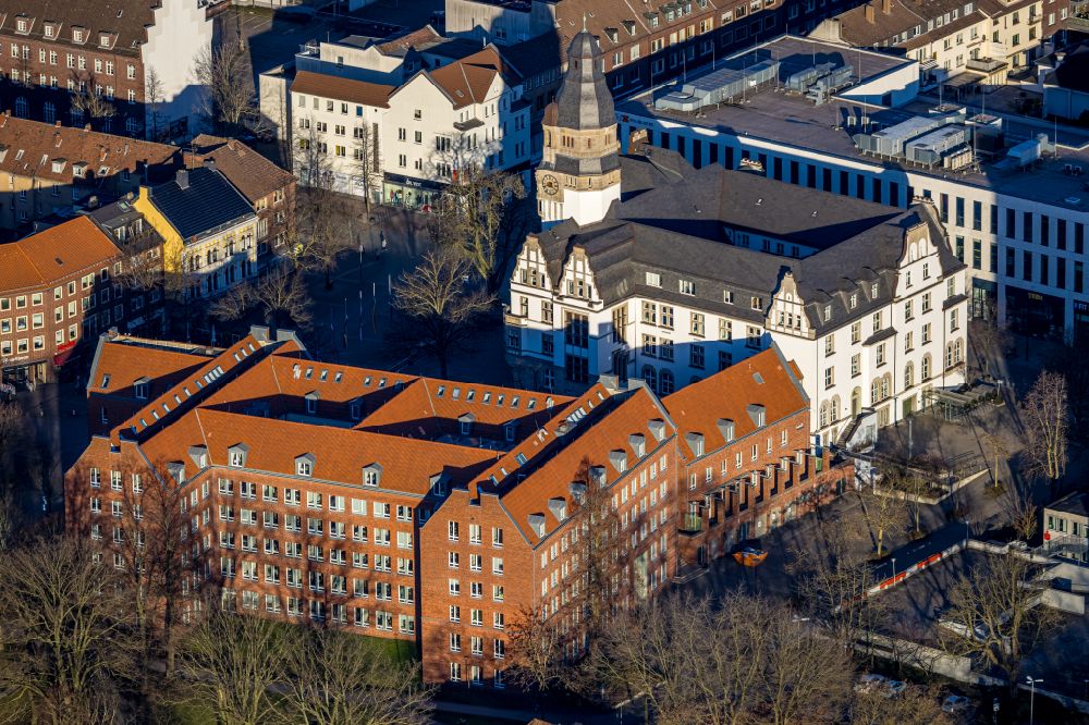 Gladbeck from above - administrative building of the State Authority of the citizen office on Willy-Brandt-Platz - Bottroper Strasse in Gladbeck at Ruhrgebiet in the state North Rhine-Westphalia, Germany