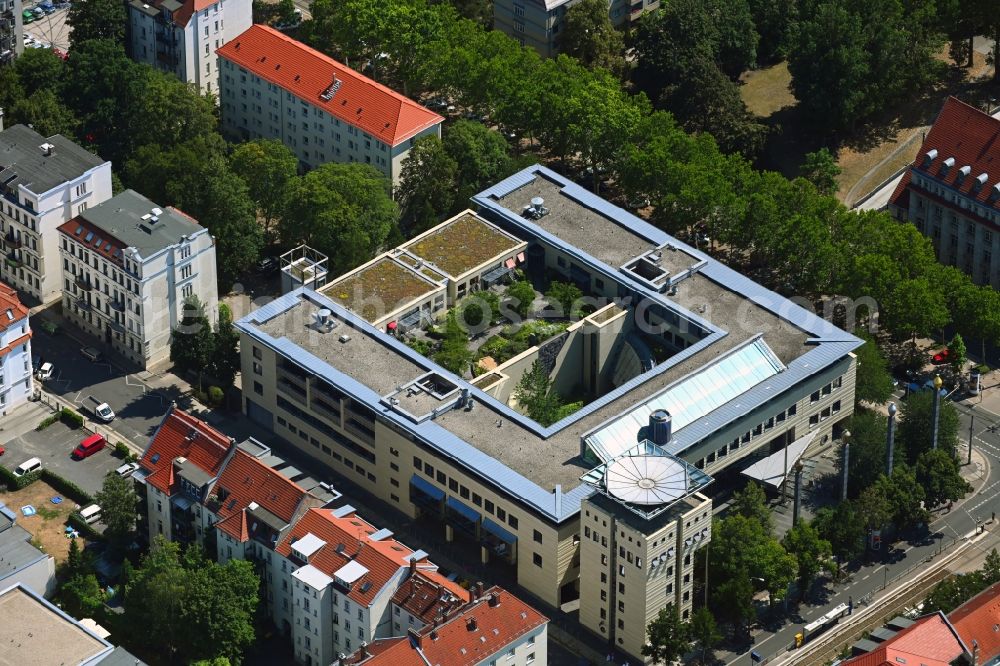 Leipzig from the bird's eye view: Banking administration building of the financial services company Deutsche Bundesbank on Karl-Liebknecht-Strasse in the district Suedvorstadt in Leipzig in the state Saxony, Germany