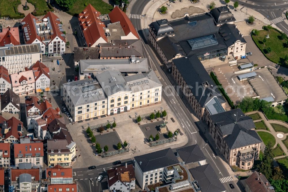 Aerial photograph Sigmaringen - Banking administration building of the financial services company Hohenzollerische Landesbank Kreissparkasse Sigmaringen in Sigmaringen in the state Baden-Wuerttemberg, Germany