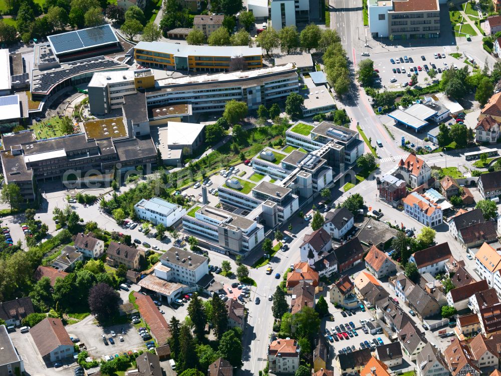 Aerial photograph Biberach an der Riß - Banking administration building of the financial services company Kreissparkasse Bieberach in Biberach an der Riss in the state Baden-Wuerttemberg, Germany