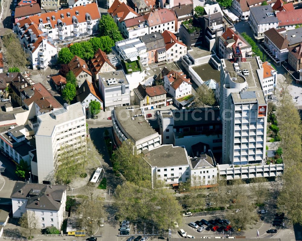 Aerial image Göppingen - Banking administration building of the financial services company Kreissparkasse Goeppingen - Beratungs-Center in Goeppingen in the state Baden-Wuerttemberg, Germany