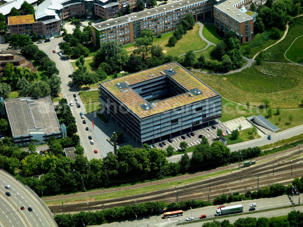 Aerial photograph Tübingen - Banking administration building of the financial services company Kreissparkasse Tuebingen - Direktion in Tuebingen in the state Baden-Wuerttemberg, Germany