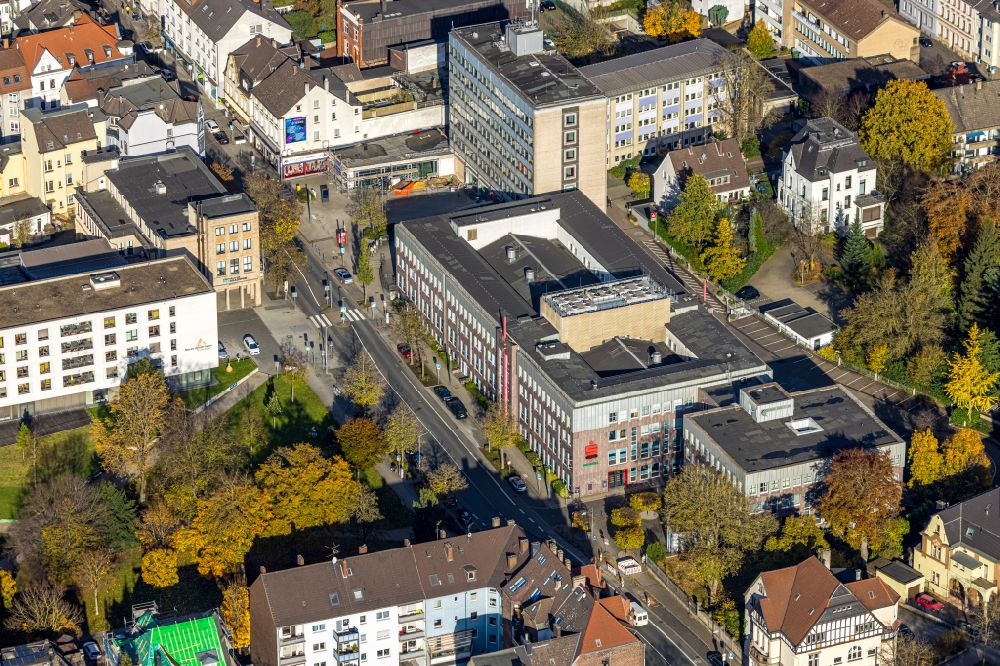 Aerial photograph Witten - Banking administration building of the financial services company Sparkasse Witten - head office in Witten in the state North Rhine-Westphalia