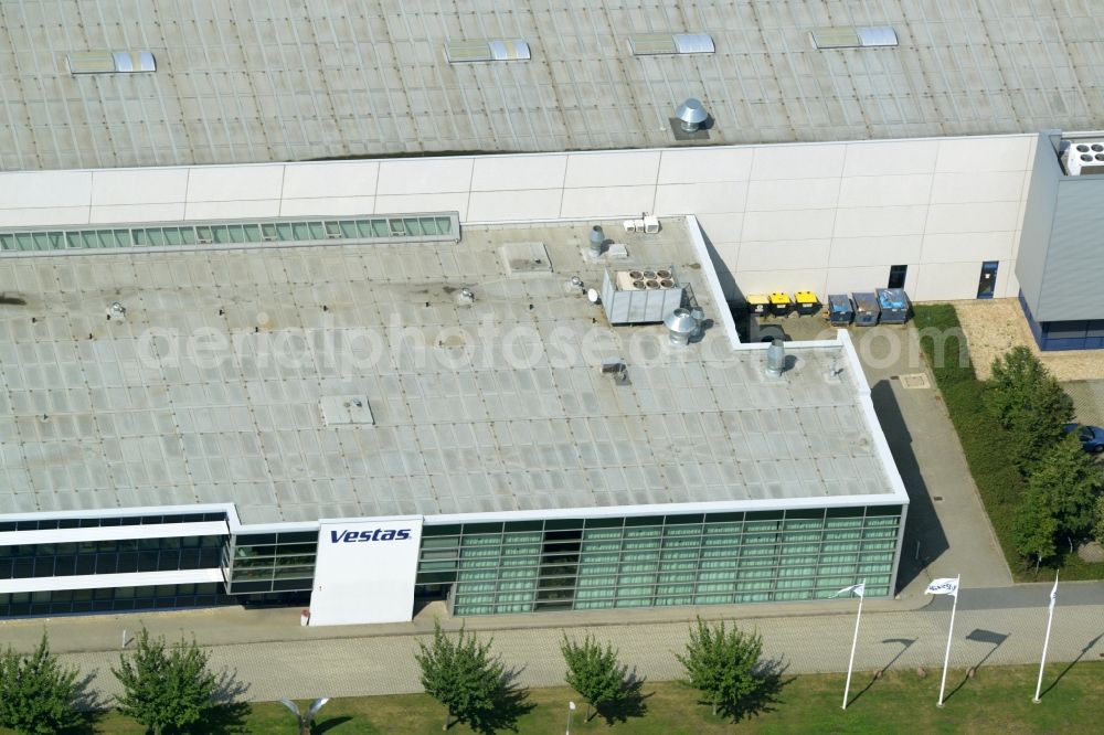 Aerial image Lauchhammer - Administrative building of the industrial area Vestas Blades Deutschland GmbH in Lauchhammer in the state Brandenburg
