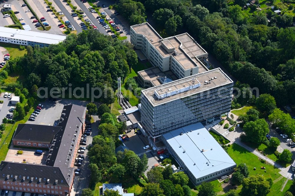 Aerial photograph Flensburg - Administrative building of the State Authority of Kraftfahrt-Bundesamts on Foerdestrasse in the district Muerwik in Flensburg in the state Schleswig-Holstein, Germany