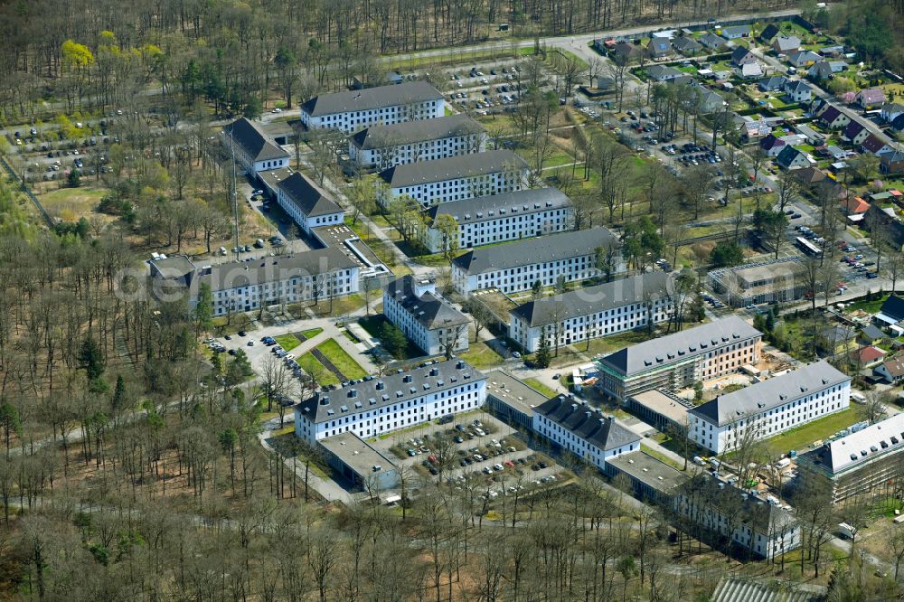 Aerial image Eberswalde - Administrative building of the State Authority Landesbehoerdenzentrum on Tramper Chaussee in the district Spechthausen in Eberswalde in the state Brandenburg, Germany