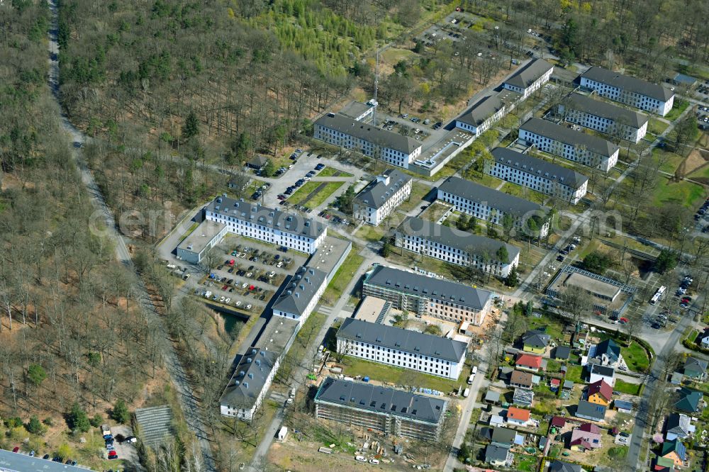 Aerial photograph Eberswalde - Administrative building of the State Authority Landesbehoerdenzentrum on Tramper Chaussee in the district Spechthausen in Eberswalde in the state Brandenburg, Germany