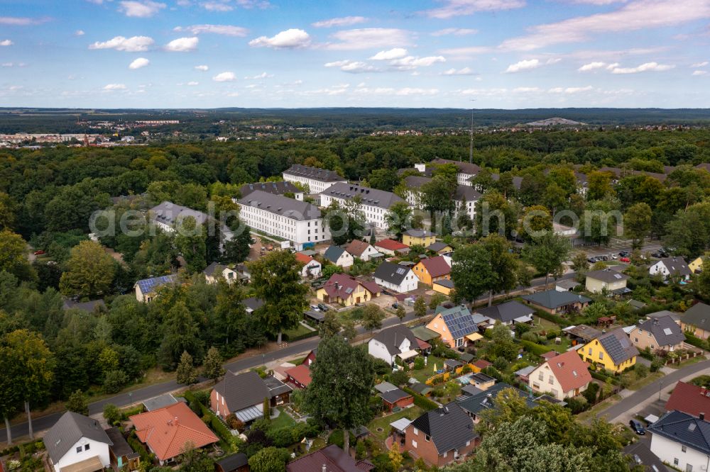 Aerial photograph Eberswalde - Administrative building of the State Authority Landesbehoerdenzentrum on Tramper Chaussee in the district Spechthausen in Eberswalde in the state Brandenburg, Germany